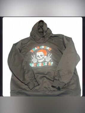 Dead Inside But Jolly AF black polyester hoodie #skater #goth #emo Size M